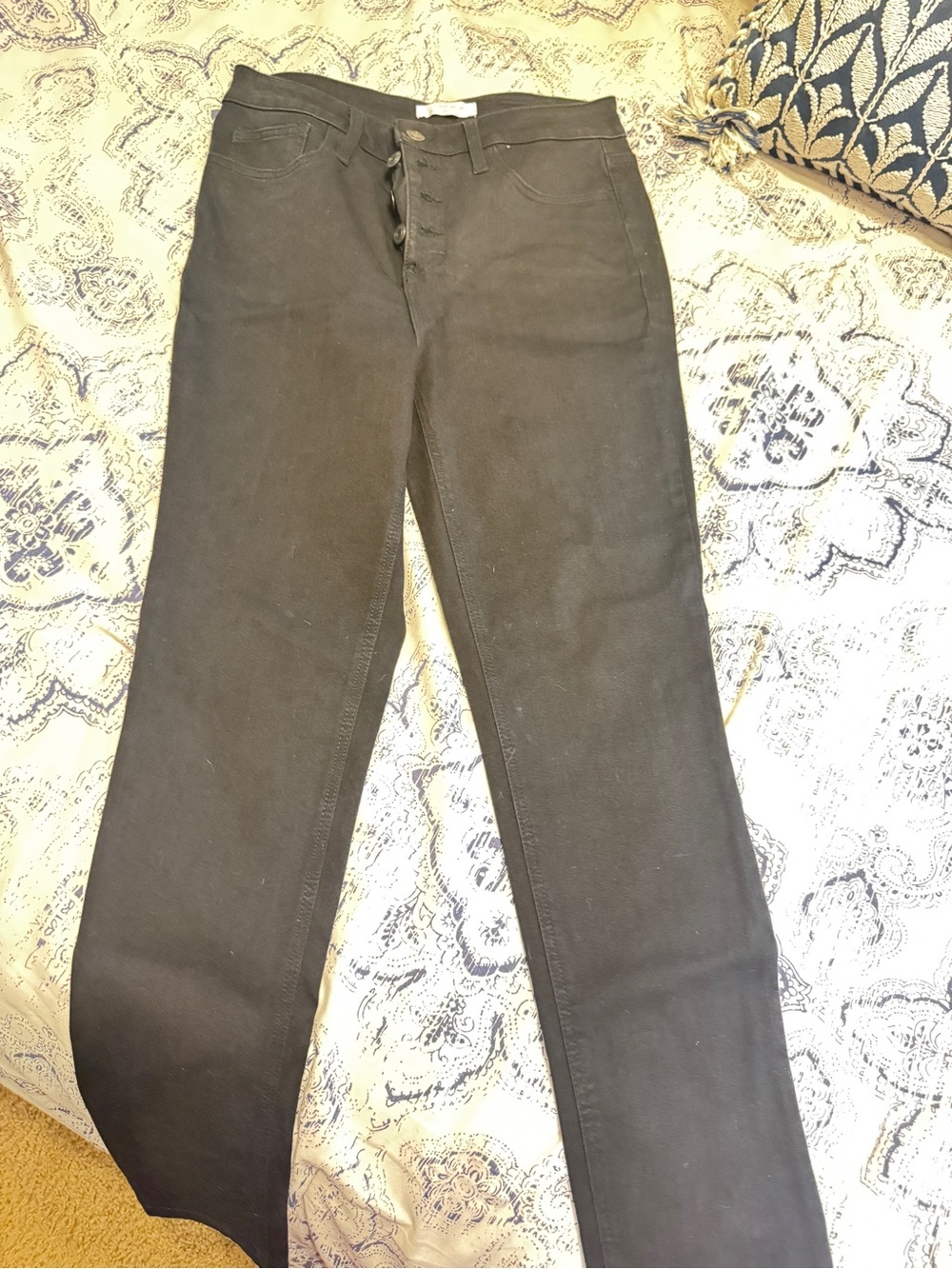 Lauren Conrad 10 Black High-Rise Button-Fly skinny Jeans